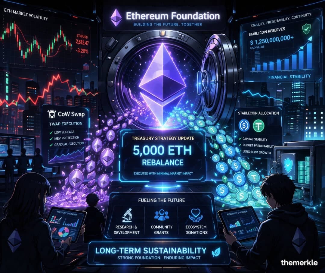 La Fundación Ethereum Revisa su Estrategia de Tesorería, Apuesta a Largo Plazo con Stablecoins
