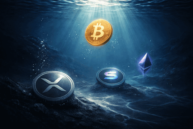 Los Tenedores de XRP y Solana Están Más en Pérdidas en Comparación con Bitcoin, Muestran los Datos