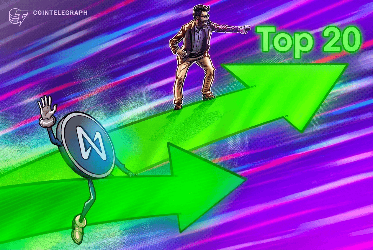 NEAR entra en el top 20 de las criptomonedas tras un aumento del 140% en 30 días