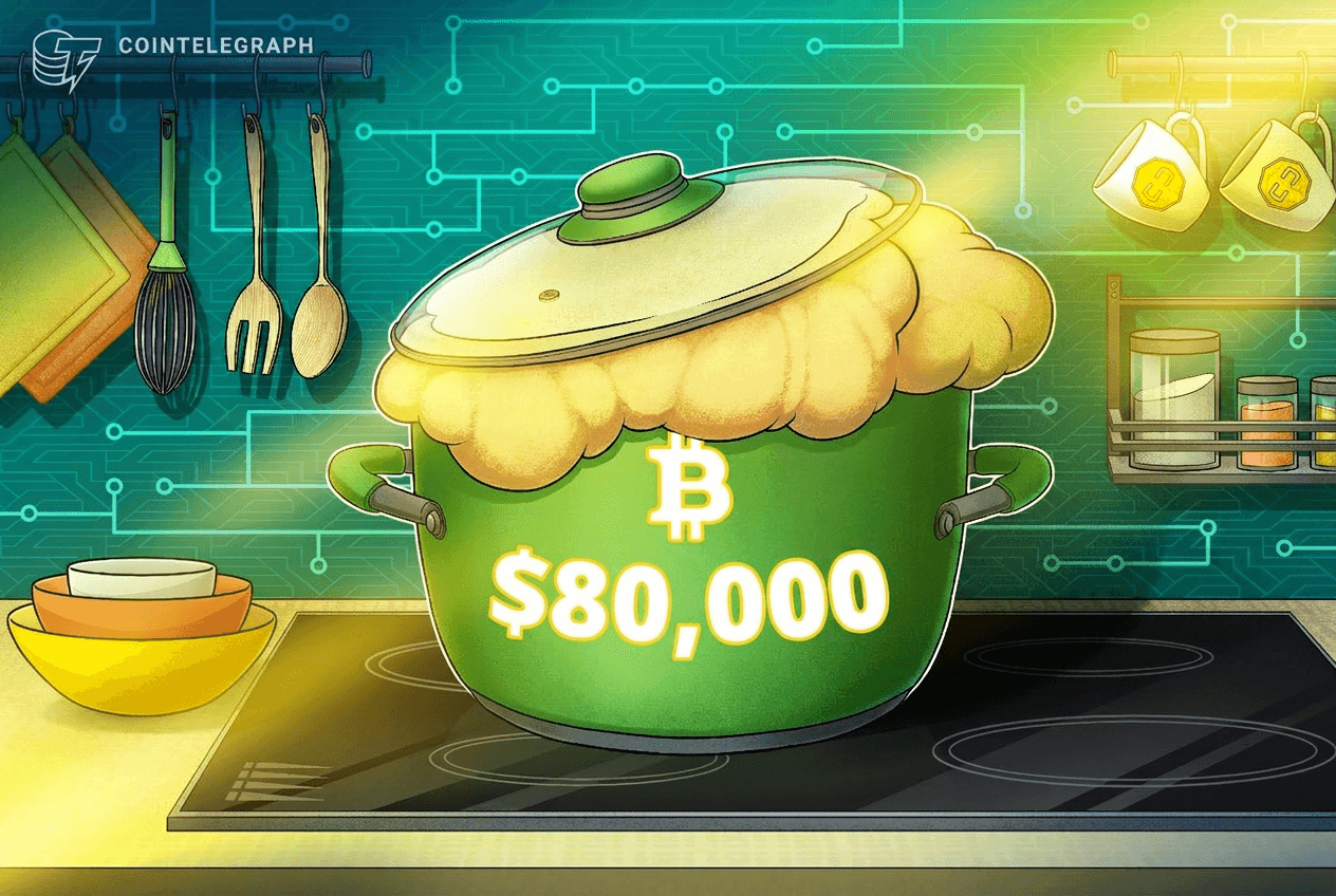 El precio de Bitcoin alcanza los $80,000 mientras las liquidaciones de posiciones cortas de criptomonedas superan los $220 millones en 24 horas