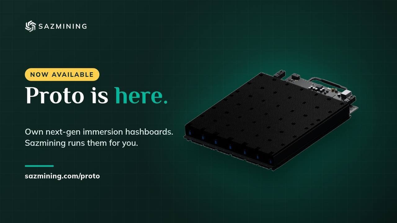 Sazmining lleva las hashboards de inmersión de Proto a propietarios individuales, con financiamiento al 0% desde $1,397 de enganche