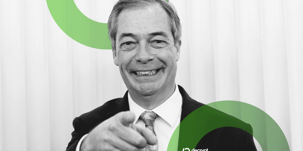 Un accionista de Tether entregó a Farage un regalo no declarado de 6,7 millones de dólares en medio del escrutinio sobre la financiación cripto de Reform UK