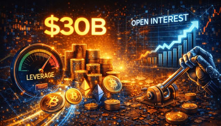 El Interés Abierto del Mercado Cripto Alcanza los $30 Mil Millones, Máximo Desde Enero: El Apalancamiento Regresa al Mercado