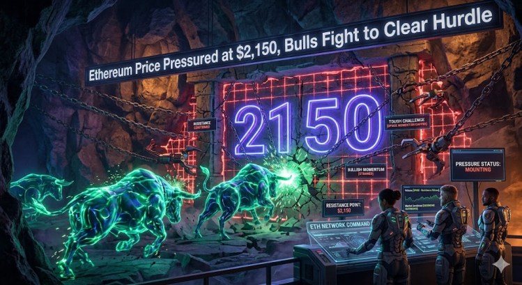 El Precio de Ethereum Presionado en $2,150, los Toros Luchan por Superar el Obstáculo