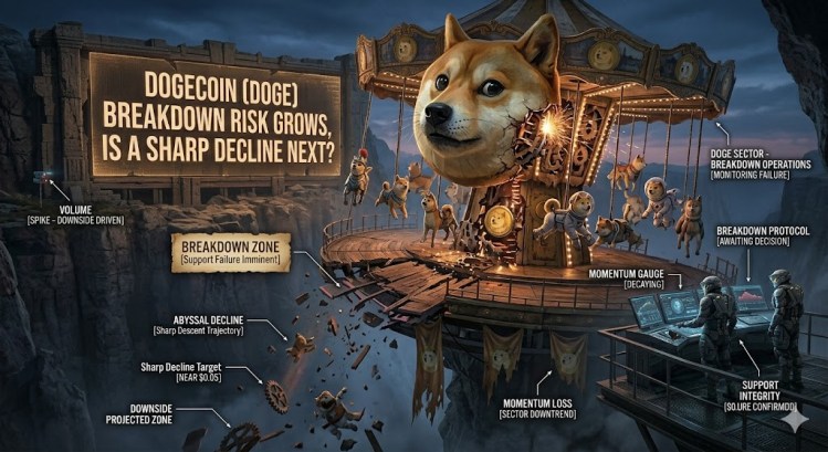 Dogecoin (DOGE) Aumenta el Riesgo de Ruptura a la Baja, ¿Seguirá una Caída Pronunciada?