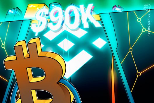 El gráfico de precio de Bitcoin apunta a $90K mientras los traders compran 'agresivamente' en Binance