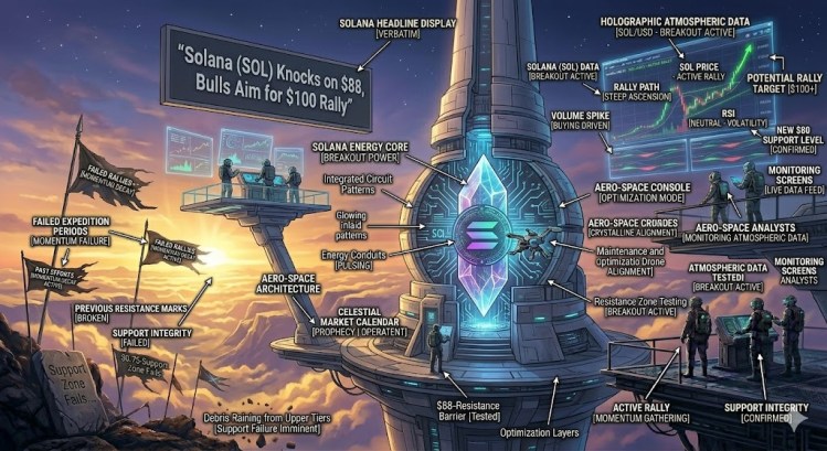 Solana (SOL) Llama a la Puerta de los $88, los Toros Apuntan a un Rally Hacia $100
