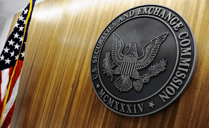 Logo de la SEC, en su investigación de la casa de intercambio Coinbase