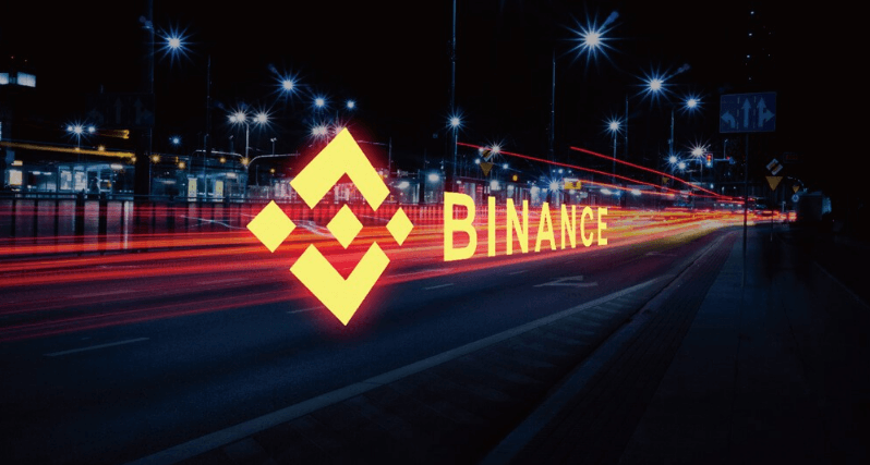 Logo futurista del exchange Binance