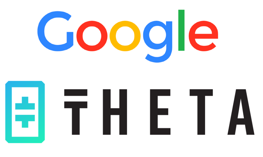 Logo de Google junto con el logo de Theta