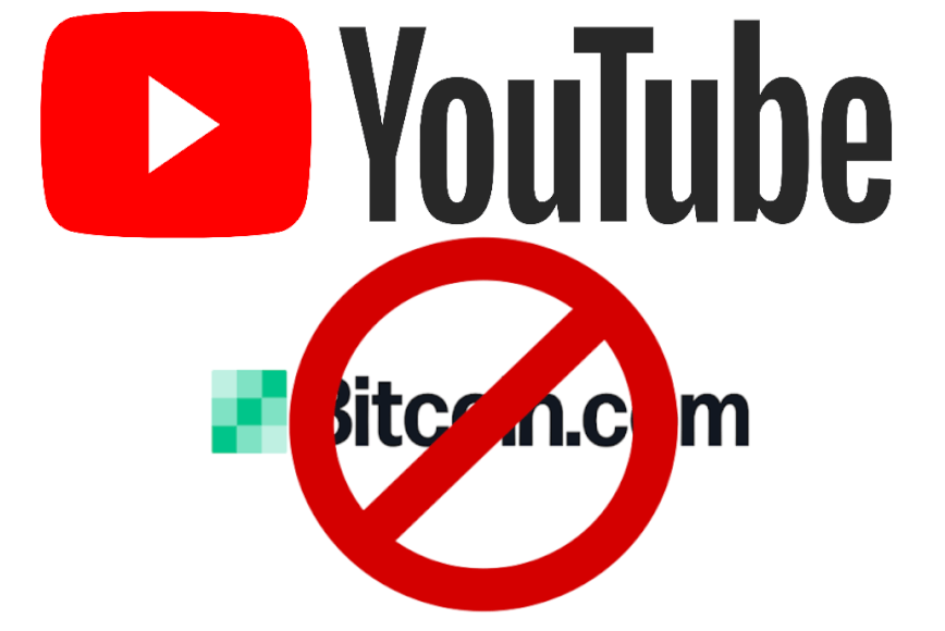 Youtube elimina el canal de Bitcoin.com