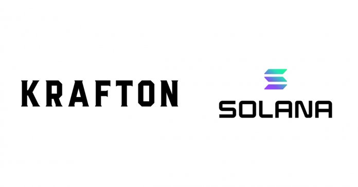 Imagen de los logos de Krafton y Solana Labs