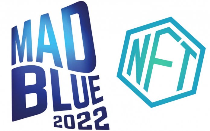 Imagen del evento Madblue y el logo NFT