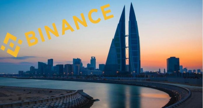 Imagen del Reino de Bahrein con el logo de la casa de intercambio Binance
